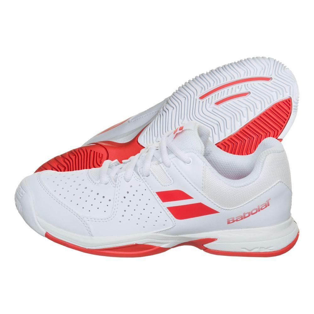 bespotten Interessant Latijns Babolat Pulsion Junior All Court Tennis Shoes (White-Red) - Just Rackets