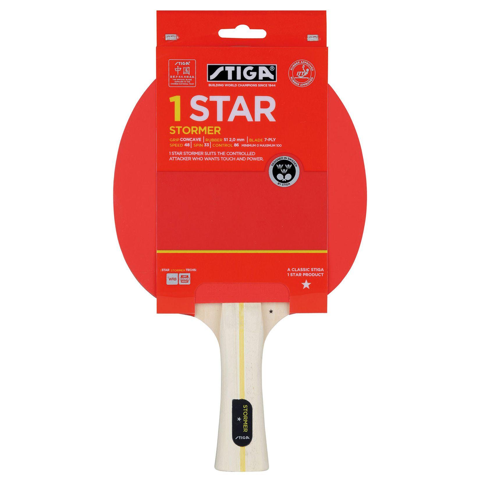 STIGA 1 STAR STORMER TABLE TENNIS BAT