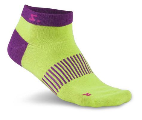 Salming Womens Ankle Sock 3-pack - Lime/Purple Mixed - main image