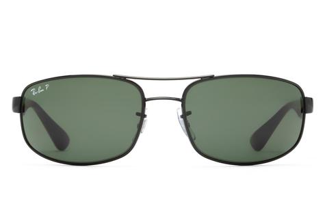 Ray-Ban RB3445 Black Metal Polarized Sunglasses - main image