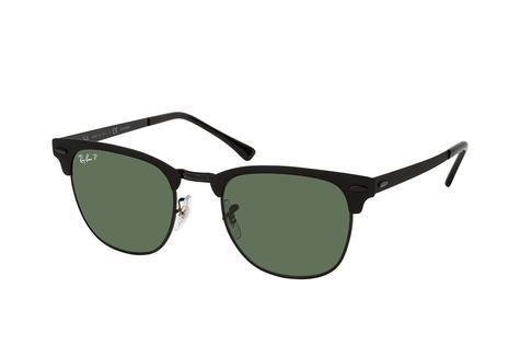 Ray-Ban Clubmaster Metal RB3716 Black Polarised Sunglasses - main image