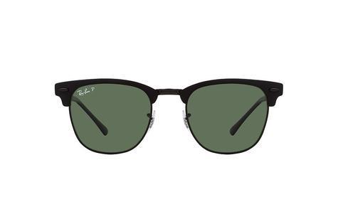 Ray-Ban Clubmaster Metal RB3716 Black Polarised Sunglasses - main image
