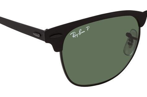 Ray-Ban Clubmaster Metal RB3716 Black Polarised Sunglasses - main image