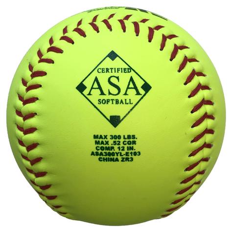 GB12L Baden Official British Softball Federation Match 12" Leather Softball - main image