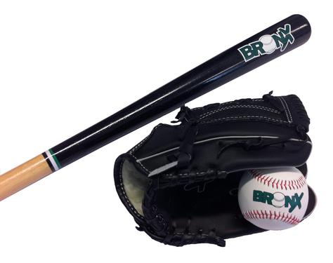 Bronx Wood bat, ball and glove set - main image
