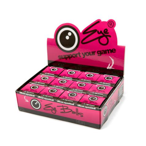 Eye - Pink Dot (junior beginner) Squash Balls - extra high bounce. - main image