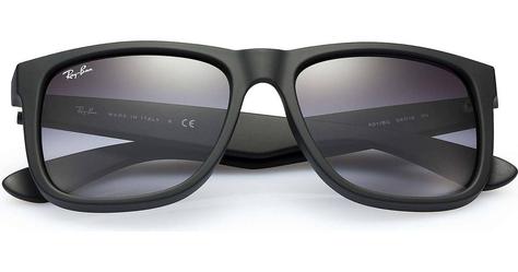 Ray-Ban 0RB4165 Justin Rubber Black Sunglasses - main image