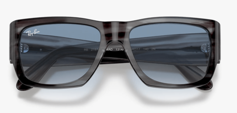 Ray-Ban RB2187 Wayfarer Nomad Striped Grey Sunglasses - main image