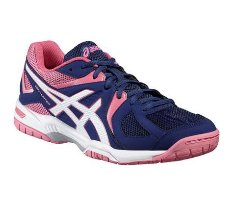 Asics Gel Hunter Women`s Indoor Shoes Blue White & Azalea Pink - main image