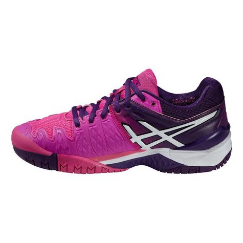 Asics Womens GEL Resolution 6 Tennis Shoes - Pink/Purple - UK 5 - main image