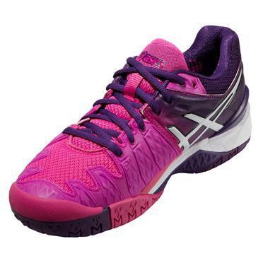 Asics Womens GEL Resolution 6 Tennis Shoes - Pink/Purple - UK 5 - main image