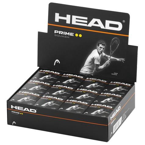 HEAD PRIME DOUBLE YELLOW DOT SQUASH BALLS (DOZEN) - main image