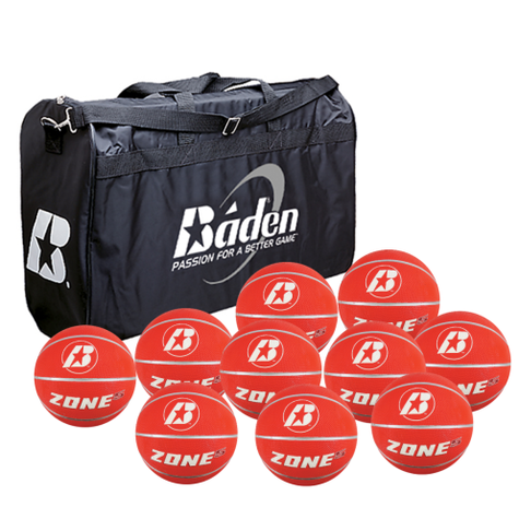 Baden 10 Ball Game Day Bag plus 10 x Baden Zone Red Size 5 balls - main image