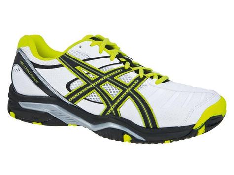 Asics Mens GEL-Challenger 9 Tennis Shoes - White/Black/Flash Yellow - main image