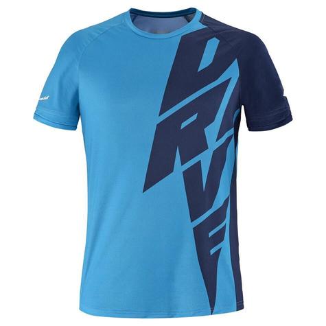 Babolat Mens Drive Crew Neck Tee - Drive Blue Logo - main image