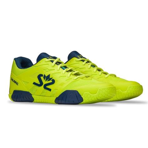 Salming Men's Hawk 2 Indoor Shoes - Fluo Green Navy - main image