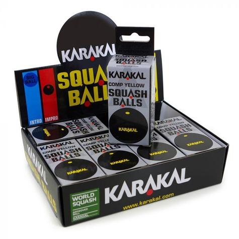 Karakal Single Yellow Dot Squash Balls - main image