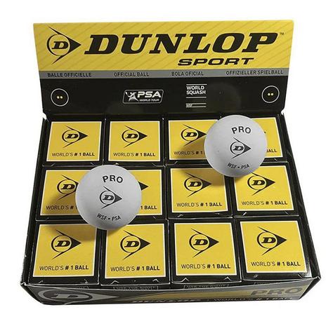 Dunlop White Pro Championship Squash Balls (1 Dozen) - main image