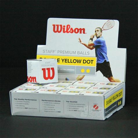 Wilson Staff Double Yellow dot Squash Balls per doz - main image