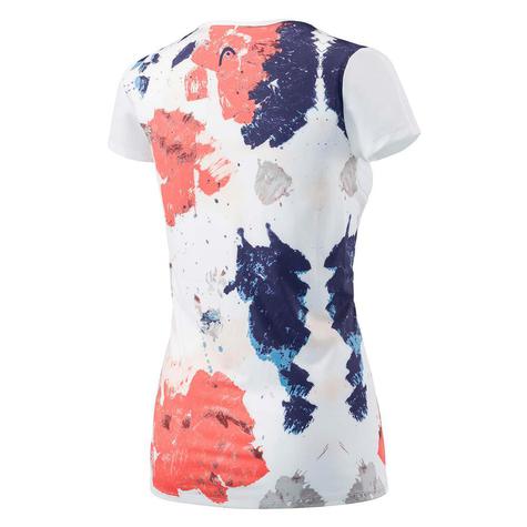 Head Vision Graphic T-Shirt Women - White, Coral - main image