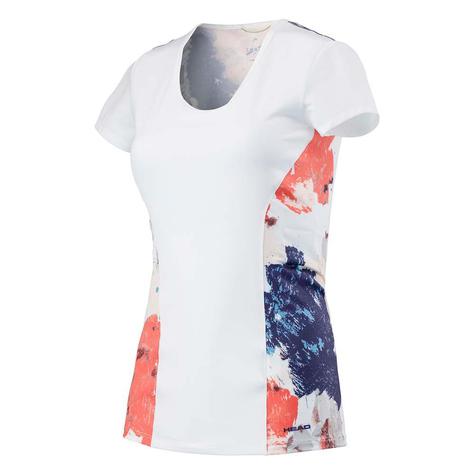 Head Vision Graphic T-Shirt Women - White, Coral - main image