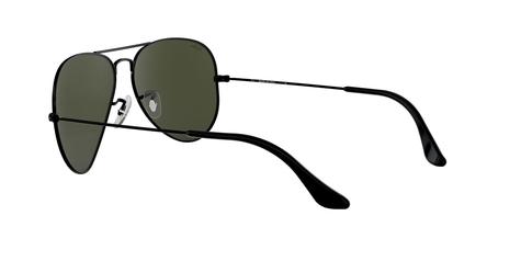 Ray-Ban 0RB3025 Aviator Black Metal Polarized Sunglasses - main image