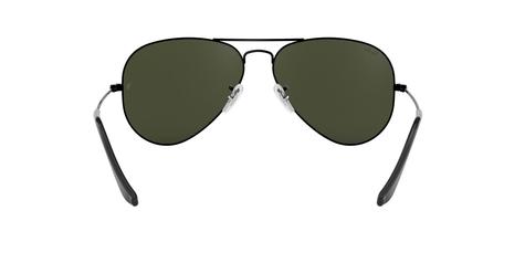 Ray-Ban 0RB3025 Aviator Black Metal Polarized Sunglasses - main image