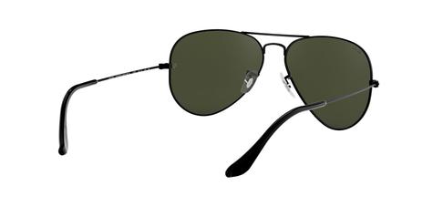 Ray-Ban 0RB3025 Aviator Black Metal Polarized Sunglasses - main image