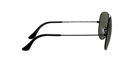 Ray-Ban 0RB3025 Aviator Black Metal Polarized Sunglasses - main image