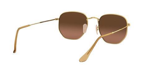 Ray-Ban RB3548N Hexagonal Flat Gold Brown Sunglasses - main image