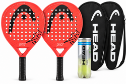 HEAD Bolt Padel Racket Bundle Package - 2 Player