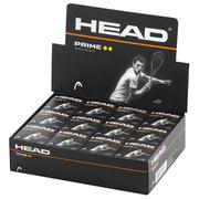 HEAD PRIME DOUBLE YELLOW DOT SQUASH BALLS (DOZEN)