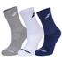Babolat 3 Pack Junior Tennis Socks (White-Estate Blue-Grey)