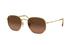 Ray-Ban RB3548N Hexagonal Flat Gold Brown Sunglasses - thumbnail image 1
