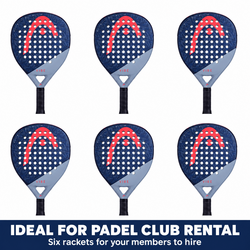 HEAD Vibe 2025 Padel Racket - Six-Racket Club Rental Pack