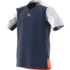 Adidas Boys Melbourne Tee - Mystery Blue/Glow Orange - thumbnail image 1