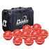 Baden 10 Ball Game Day Bag plus 10 x Baden Zone Red Size 5 balls