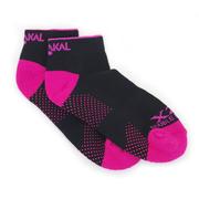 Karakal X2+ Ladies Trainer Socks - Black and Hot Pink